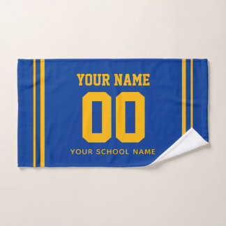 Softball Custom Jersey Number & Name, Team Gift Hand Towel