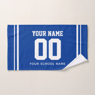 Softball Custom Jersey Number & Name, Team Gift Hand Towel