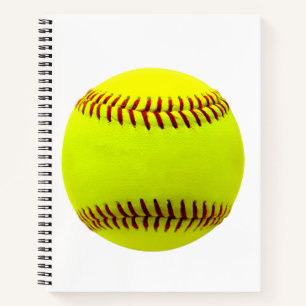 Softball Cutomize Personalise Teal Ball Caoch Notebook
