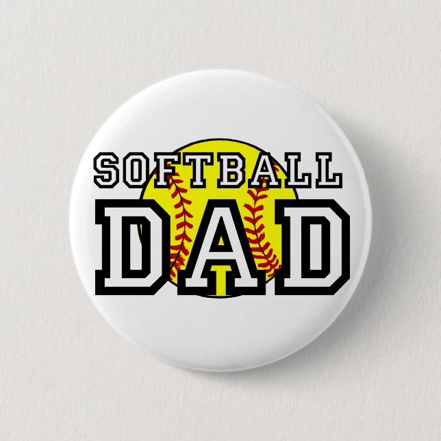Softball Dad 6 Cm Round Badge (Front)