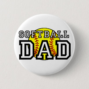 Softball Dad 6 Cm Round Badge