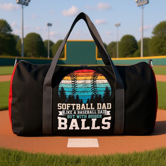 Softball Dad Bigger Balls Funny Duffle Bag (Creator Uploaded)