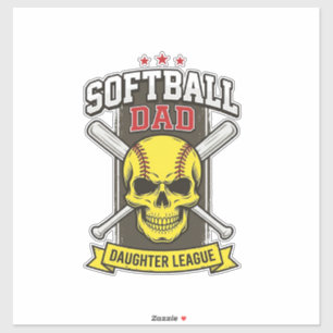 Softball Dad Daughter League Vintage Vector Design