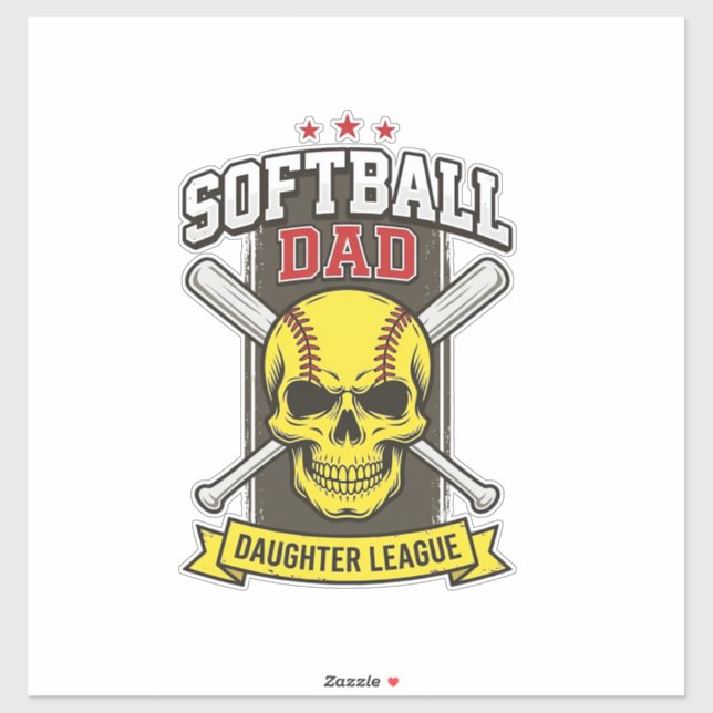 Softball Dad Daughter League Vintage Vector Design (Sheet)