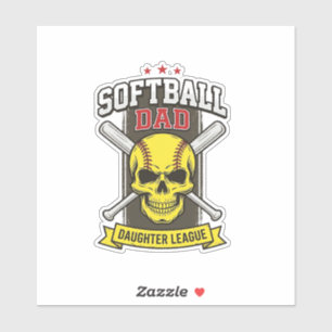 Softball Dad Daughter League Vintage Vector Design