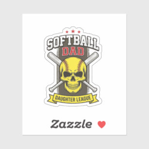 Softball Dad Daughter League Vintage Vector Design