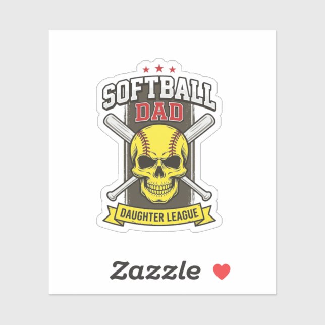 Softball Dad Daughter League Vintage Vector Design (Sheet)