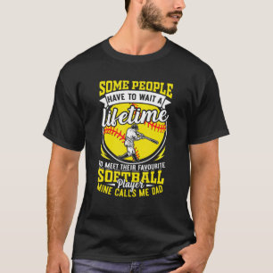 Softball dad for men my favourite player calls me T-Shirt