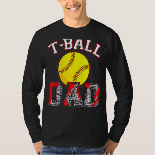 Softball Dad Leopard Sport Dad Game Day Fathers D T-Shirt