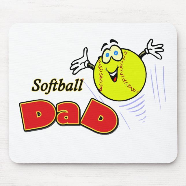 Softball Dad Mouse Mat (Front)