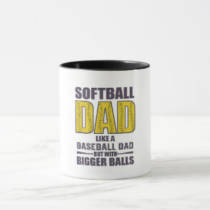 Softball Dad SVG, Funny Shirt Design  Mug