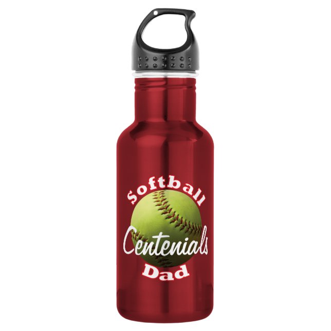 Softball Dad Team Name 532 Ml Water Bottle (Front)