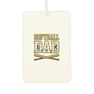 Softball Dad Vintage Engraving Bat Graphic_1 Car Air Freshener