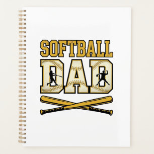 Softball Dad Vintage Engraving Bat Graphic_1 Planner