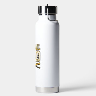 Softball Dad Vintage Engraving Bat Graphic_1 Water Bottle