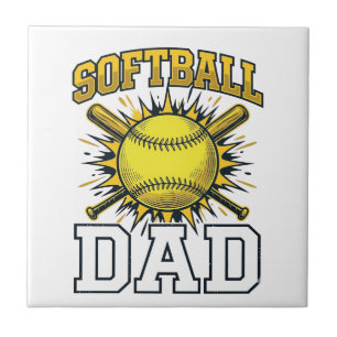 Softball Dad Vintage Engraving Shirt Design_1 Tile