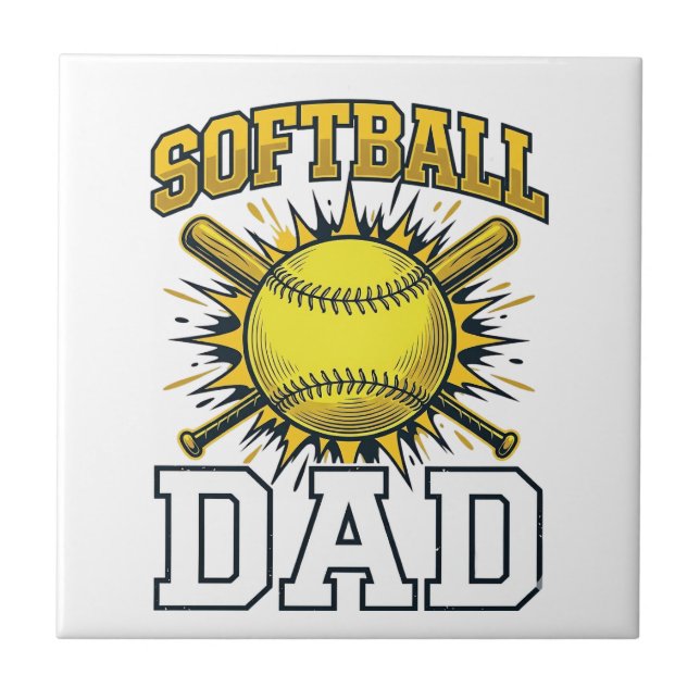 Softball Dad Vintage Engraving Shirt Design_1 Tile (Front)