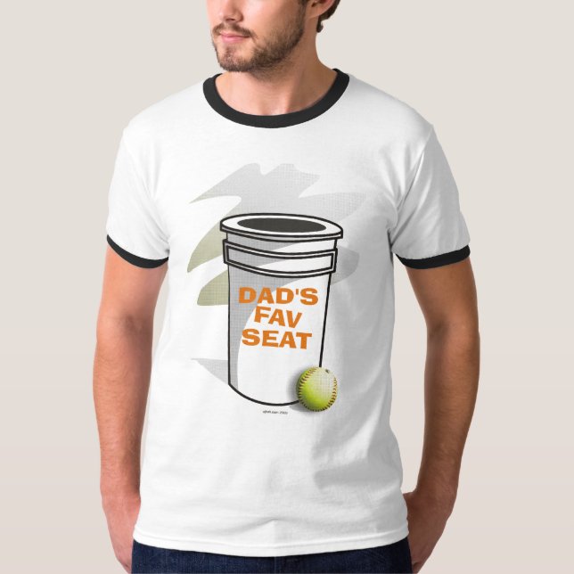 Softball Dads Fav Seat T-Shirt (Front)
