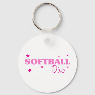 Softball Diva Key Ring