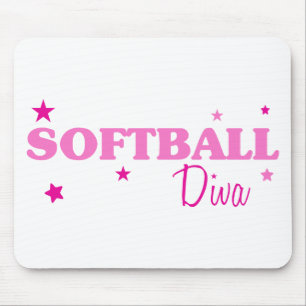 Softball Diva Mouse Mat
