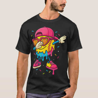 Softball Drip Ice Cream Girls Dabbing With Cute T-Shirt