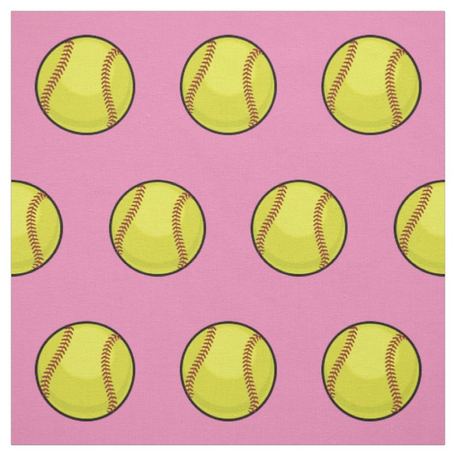 Softball Fan Pink Fabric (Swatch)