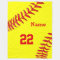 Softball Fleece Blankets with NAME and NUMBER