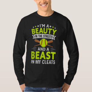 Softball For Women Girls Softball Team Player T-Shirt