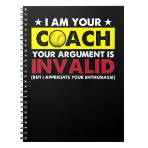 Softball FunnyCoach Coaching Staff 67 sport Notebook