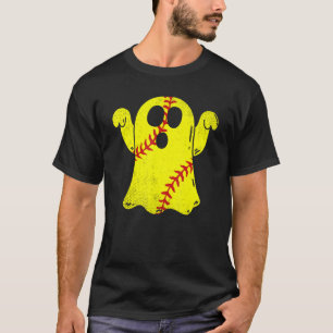 Softball Ghost Softball Lover Halloween Costume T-Shirt