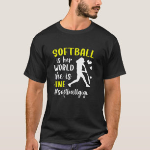 Softball Gigi Grandma Proud Softball Player Gigi T-Shirt
