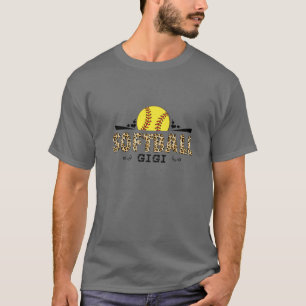 Softball Gigi Leopard Pattern Mother’S Day Lover T-Shirt