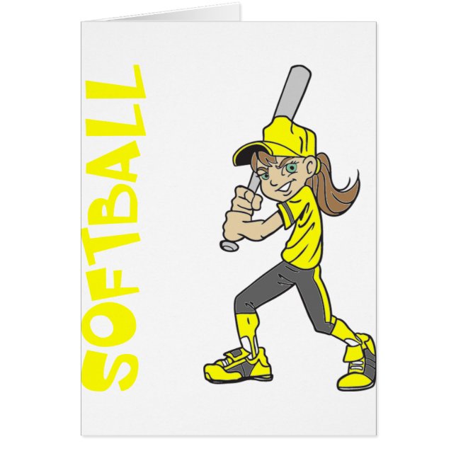SOFTBALL GIRL BAT TEXT (Front)