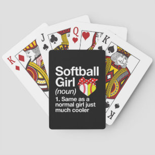 Softball Girl Definition Sassy Sports Playing Cards