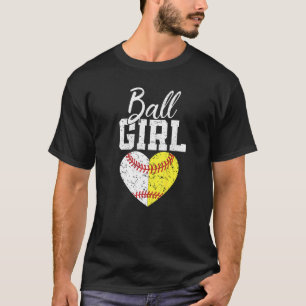 Softball Girl  For Women Pitcher Catcher Mother's  T-Shirt