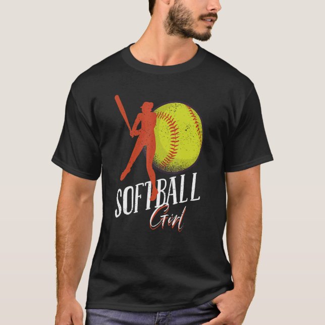 Softball Girl   Women Softball Player Softball T-Shirt (Front)