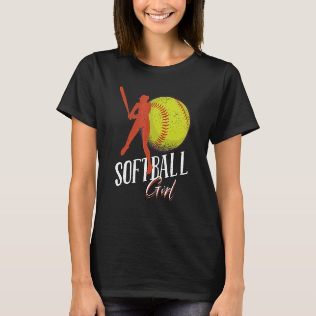 Softball Girl   Women Softball Player Softball T-Shirt (Front)