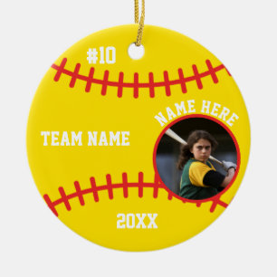 Softball Girls Gifts Players Sports Team For Her Ceramic Tree Decoration