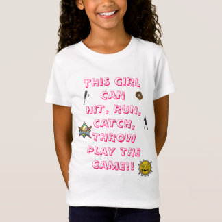 softball-girls, Softball.Softball Player Silhou... T-Shirt