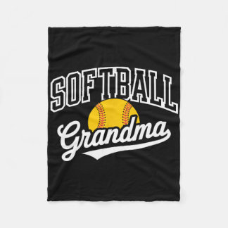 Softball Grandma _1  Fleece Blanket