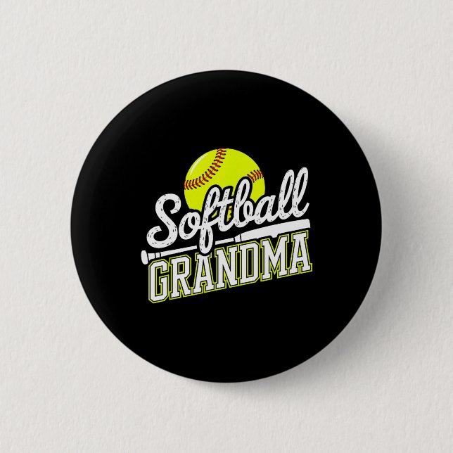 Softball Grandma _5  6 Cm Round Badge (Front)