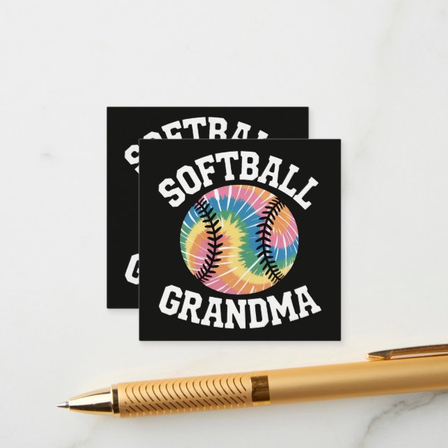 Softball Grandma Enclosure Card (Front/Back In Situ)