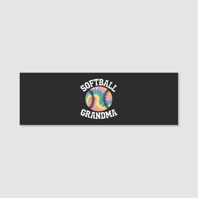 Softball Grandma Name Tag (Front)