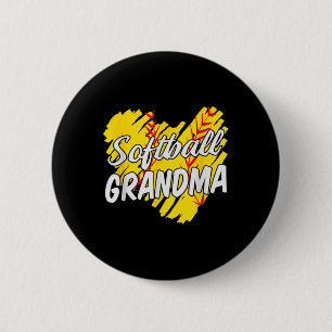 Softball Grandma, Softball Designs For Women Grand 6 Cm Round Badge