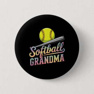 Softball Grandma Softball Player Game Day Mothers 6 Cm Round Badge