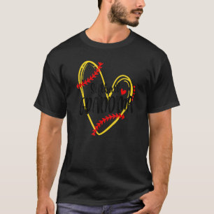 Softball Grandma Tee Softball Heart Funny Softball