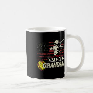 Softball Grandma Us Flag Gifts For Patriotic Mothe Coffee Mug