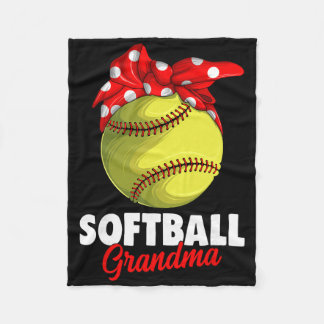 Softball Grandma Women _1  Fleece Blanket