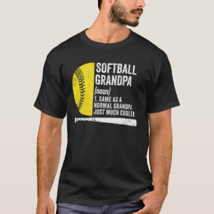 Softball Grandpa Definition Funny Grandpa Softball T-Shirt