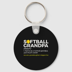 Softball Grandpa Definition Granddaughter's Bigges Key Ring